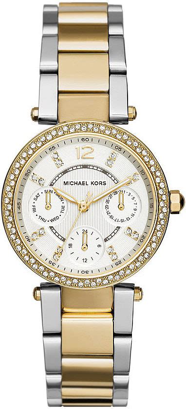 michael kors parker glitz mini chronograph ladies watch|Women's Michael Kors Mini Parker Chronograph Glitz Watch .